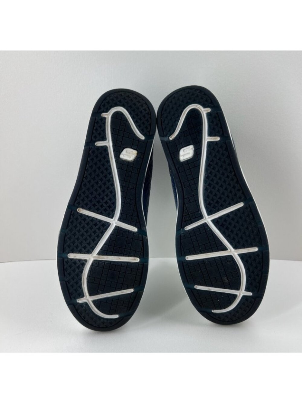 Skechers Alpha Lite Fair Share Retro Sneakers Womens 9.5 Shell Toe Leather Navy - Picture 9 of 11